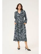 Sukienki - Kaffe Sukienka "Olga" w kolorze czarno-szarym - miniaturka - grafika 1