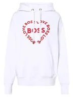 Bluzy damskie - BOSS - Damska bluza z kapturem C_Etea_VD_Unisex, biały - miniaturka - grafika 1