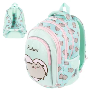 St. Majewski Plecak Szkolny Młodzieżowy Duży Czterokomorowy Pusheen Mint - Plecaki szkolne i tornistry - miniaturka - grafika 1