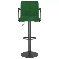 Taborety i hokery - vidaXL Lumarko Hoker, ciemnozielony, obity aksamitem 334651 - miniaturka - grafika 1