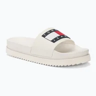 Sport OUTLET - Klapki damskie Tommy Jeans Elevated Flatform Slide ecru - miniaturka - grafika 1