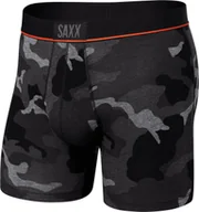 Majtki męskie - SAXX Bokserki męskie szybkoschnące SAXX VIBE Boxer Brief moro - czarny M - miniaturka - grafika 1