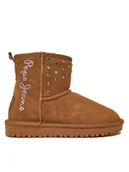 Buty dla dziewczynek - Pepe Jeans Śniegowce Diss Studs G PGS500006 Brązowy - miniaturka - grafika 1