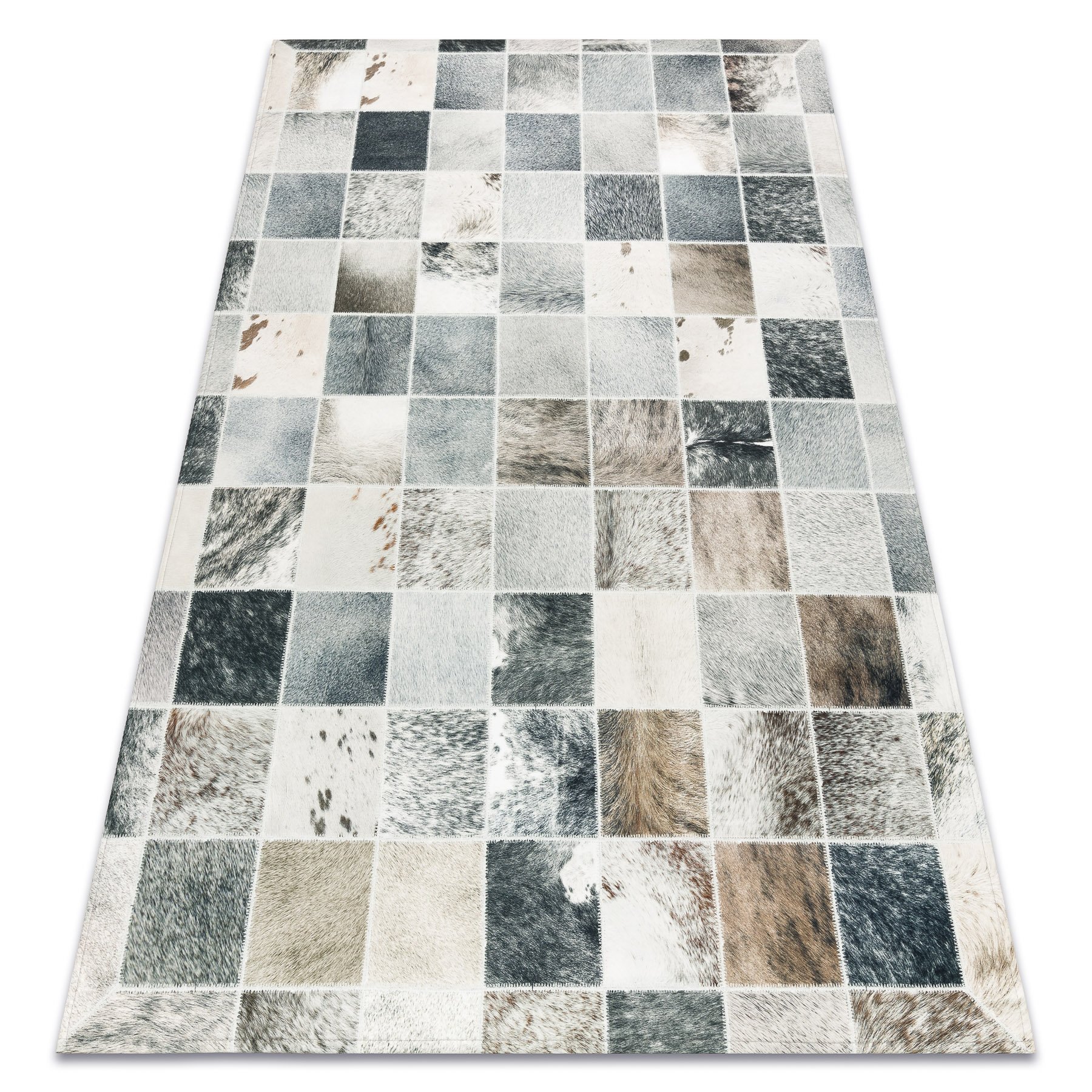 Dywan PATCHWORK 21716 beż - Skóra bydlęca beżowy 120x170 cm