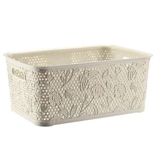 Koszyk 10 l FANCY kremowy - Pudła i pojemniki do przechowywania - miniaturka - grafika 1