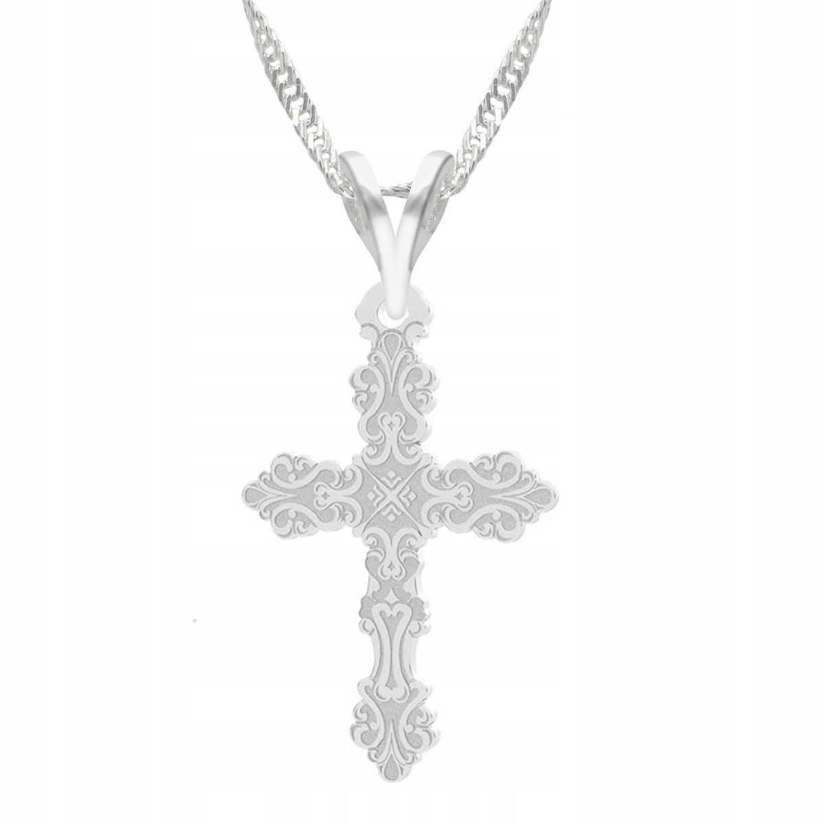 Naszyjnik Srebrny z Krzyżykiem Cross Krzyż Krzyżyk Religia SREBRO 925