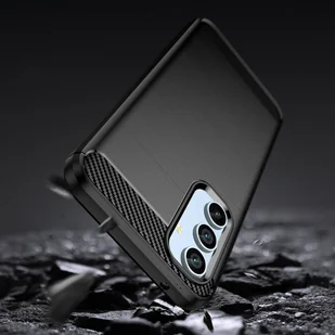 Carbon Case etui do Samsung Galaxy A54 5G elastyczny silikonowy karbonowy pokrowiec czarne - Etui i futerały do telefonów - miniaturka - grafika 5