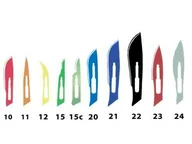 Akcesoria medyczne - GIMA CARBON STEEL BLADES N. 10 - sterile Ostrza chirurgiczne ze stali węglowej rozmiar 10 - sterylne - miniaturka - grafika 1