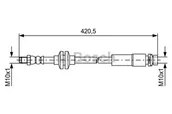 Przewody hamulcowe - Bosch Przewód hamulcowy giętki BOSCH 1987481739 1987481739 - miniaturka - grafika 1