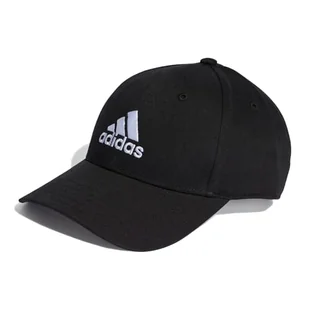 adidas Bawełniana czapka z daszkiem z diagonalu, czarny/biały, L - Czapki damskie - miniaturka - grafika 1