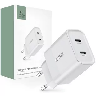 Ładowarka sieciowa TECH-PROTECT C20W PD20W Biały - Ładowarki do telefonów - miniaturka - grafika 1