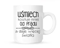 Kubki - Kubek "UŚMIECH KOSZTUJE MNIE OD PRĄDU.." - miniaturka - grafika 1