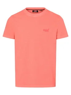 Superdry Koszulka męska Mężczyźni Bawełna pomarańczowy|wyrazisty róż jednolity, S - Koszulki męskie - miniaturka - grafika 1