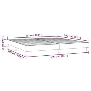 Lumarko Łóżko kontynentalne, ciemnoszare, obite tkaniną, 200x200 cm - Łóżka - miniaturka - grafika 10