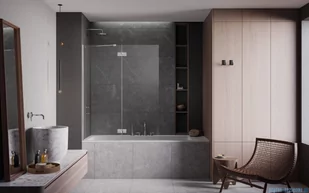 Radaway Essenza Pnd II parawan nawannowy 140cm lewy szkło przejrzyste 110002140-01-01L - Parawany nawannowe - miniaturka - grafika 4