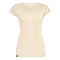 Koszulki i topy damskie - SALEWA Puez Melange Dry T-shirt damski, Oatmeal Melange, XXL - miniaturka - grafika 1