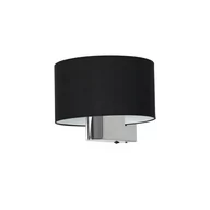 Lampy ścienne - Milagro Kinkiet Casino Black/Chrome 1x E27 ML6377 - miniaturka - grafika 1