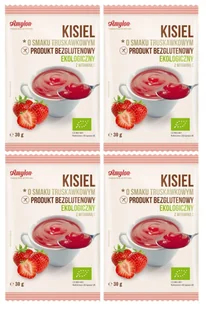 Amylon Kisiel truskawkowy bezglutenowy Zestaw 4 x 30 g Bio - słodycze lub przekąska - Kisiel - miniaturka - grafika 1