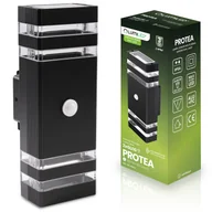 Lampy ogrodowe - Lampa Ogrodowa Lumiled Kinkiet Elewacyjny 2x GU10 Czarny 1 szt. - miniaturka - grafika 1