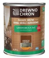 Farby wewnętrzne - Lakierobejca 2w1 Orzech Ciemny 0.75L Drewnochron - miniaturka - grafika 1