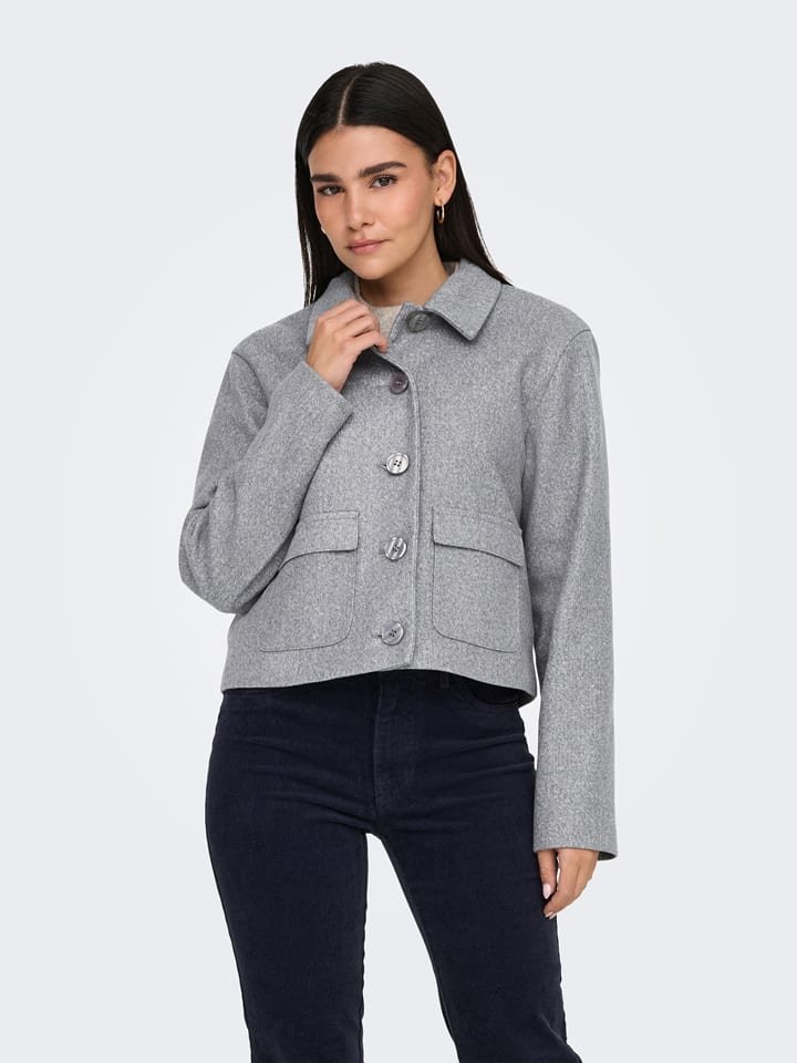 JDY Kurtka przejściowa w kolorze szarym