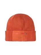 Czapki damskie - SEALSKINZ Colby Wodoodporna dzianinowa czapka z zamkiem błyskawicznym | pomarańczowa | XXL | zimowa czapka beanie, pomarańczowy, XXL - miniaturka - grafika 1