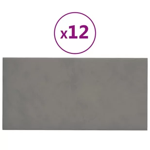 Lumarko Panele ścienne, 12 szt., jasnoszare, 30x15 cm, aksamitne - Panele ścienne i boazeria - miniaturka - grafika 3