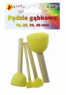Pędzle - Zestaw pędzeli gąbkowych 4 szt Shan - miniaturka - grafika 1