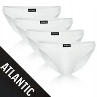 Majtki męskie - SLIPY MĘSKIE 4pak mini miękkie bawełna pima białe dopasowane Atlantic *XXL - miniaturka - grafika 1