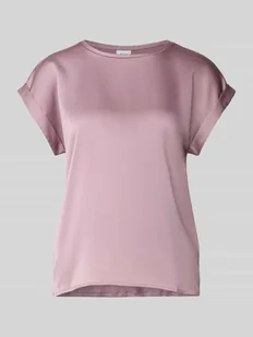 Bluzka z satyny z okrągłym dekoltem model ‘ELLETTE’ - Bluzki damskie - miniaturka - grafika 1