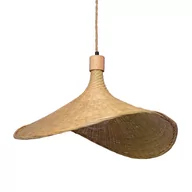 Lampy sufitowe - Lampa wisząca z bambusa Boho ABR-LWS-BH40-E27 Abruzzo nad stół brąz - miniaturka - grafika 1