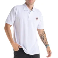 Koszulki sportowe męskie - Koszulka Prosto Klasyk Polo Dine KL232MTEE3011L - biała - miniaturka - grafika 1