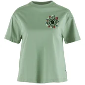 Koszulki sportowe damskie - Koszulka damska Fjällräven Fjällblomster Logo T-shirt W Rozmiar: L / Kolor: zielony - miniaturka - grafika 1