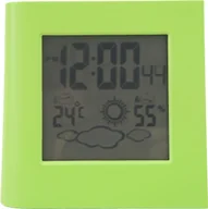 Stacje pogodowe - Solarbatterie Dual Energy Wecker Wettervorhersage Temperaturfeuchtigkeit grün - miniaturka - grafika 1
