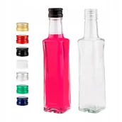 Domowy wyrób alkoholu - SZKLANA BUTELKA QUADRA 200 ML 0,2 L na BIMBER NALEWKI OLIWĘ WINO + ZAKRĘTKA - miniaturka - grafika 1