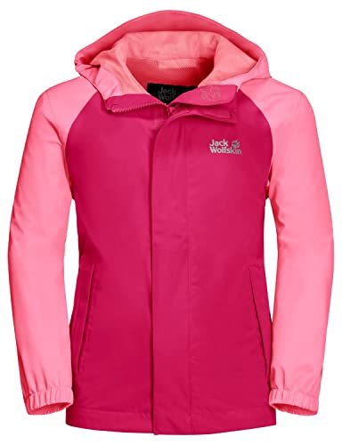 Jack Wolfskin Dziecięca Kurtka Tucan Kids Oddychająca Kurtka Przeciwdeszczowa, Orchid, 152