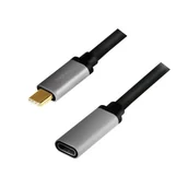 Kable USB - Kabel USB LogiLink USB-C - USB-C 0.5 m Czarno-szary (CUA0105) - miniaturka - grafika 1