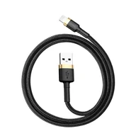 Złącza, przejściówki, adaptery - Baseus Cafule USB do Lightning 2,4A 1m złoto-czarny - miniaturka - grafika 1