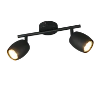 Lampy sufitowe - NANCY R86262032 regulowana lampa ścienna sufitowa czarny mat 2xGU10 - miniaturka - grafika 1