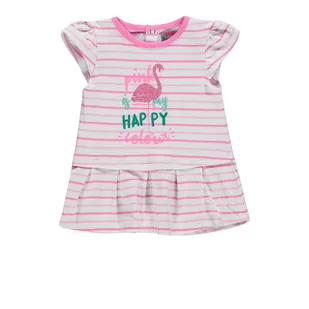 Dziewczęca Sukienka Z Krótkim Rękawem, szary, rozmiar 74 - Sukienki i spódniczki dla dziewczynek - miniaturka - grafika 1