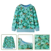 Bluzy dla dziewczynek - Bluza dziecięca - jasnozielony melanż - 140 - Bluza Dziecięca - miniaturka - grafika 1