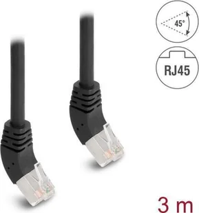 DeLOCK 80271 Kabel sieciowy czarny 3 m Cat6a S/FTP (S-STP) (80271) - Kable miedziane - miniaturka - grafika 1