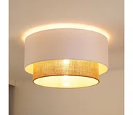 Lampy sufitowe - Duolla - Lampa sufitowa BOHO 1xE27/15W/230V śr. 45 cm biała/brązowa - miniaturka - grafika 1