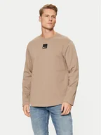 Koszulki męskie - Karl Lagerfeld Jeans Longsleeve A1M17043 Beżowy Regular Fit - miniaturka - grafika 1