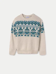 Mayoral Sweter 7304 Beżowy Regular Fit - Swetry dla chłopców - miniaturka - grafika 1