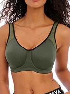 Biustonosze - Freya Damski biustonosz sportowy Sonic Underwire Molded Spacer, khaki, 34D, Khaki, 75D - miniaturka - grafika 1