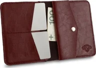 Portfele - Solier Cienki skórzany męski portfel z bilonówką SOLIER SW15 SLIM bordowy uniwersalny - miniaturka - grafika 1