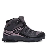 Buty trekkingowe damskie - Trekkingi Salomon Extegra Mid Gore-Tex L47800200 Fioletowy - miniaturka - grafika 1