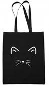 Torby i wózki na zakupy - Kot Kotek TORBA NA ZAKUPY Na Ramię Shopper Prezent - miniaturka - grafika 1