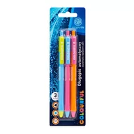 Długopisy - Astra Długopis automatyczny trójkątny Colorful Pen 0.6 mm 3 szt. - miniaturka - grafika 1